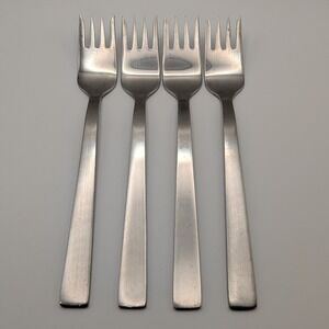 Fiskars Triennale Stainless Finland 4 Salad Dessert Fish Forks MCM Replacements